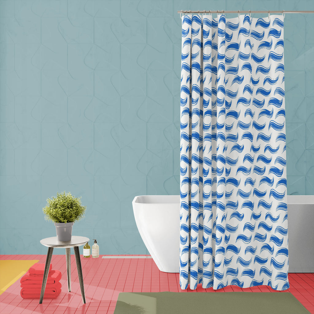 Abstract Waves D15 Washable Waterproof Shower Curtain-Shower Curtains-CUR_SH_EL-IC 5016670 IC 5016670, Abstract Expressionism, Abstracts, Ancient, Bohemian, Digital, Digital Art, Dots, Graphic, Hand Drawn, Historical, Illustrations, Medieval, Modern Art, Patterns, Scandinavian, Semi Abstract, Sketches, Vintage, abstract, waves, d15, washable, waterproof, shower, curtain, artistic, background, beauty, brush, calligraphic, card, color, colorful, creative, cute, decor, doodle, dot, drawn, element, fabric, hand