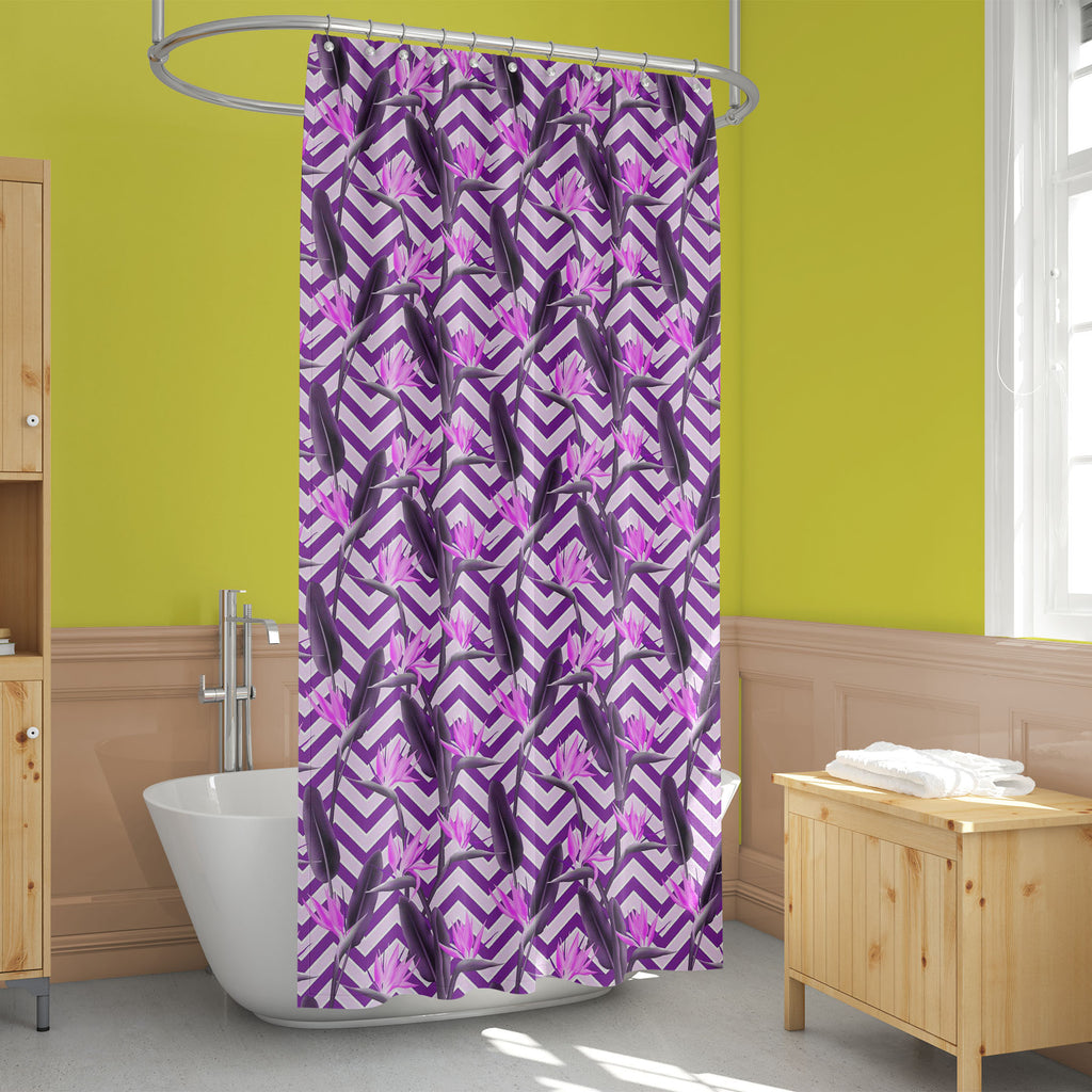 Bird of Paradise Tropical Crane Flower D3 Washable Waterproof Shower Curtain-Shower Curtains-CUR_SH_EL-IC 5016677 IC 5016677, African, Birds, Botanical, Floral, Flowers, Geometric, Geometric Abstraction, Illustrations, Modern Art, Nature, Patterns, Signs, Signs and Symbols, Stripes, Tropical, bird, of, paradise, crane, flower, d3, washable, waterproof, shower, curtain, background, beautiful, blossom, bright, cool, cute, decor, decoration, design, exotic, fabric, fashionable, grey, illustration, jungle, leav