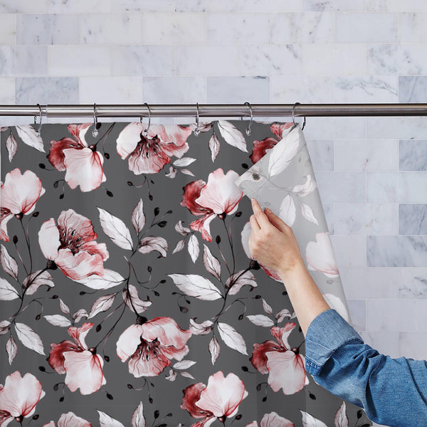 Hand-Drawn Spring Flowers Washable Waterproof Shower Curtain-Shower Curtains-CUR_SH_EL-IC 5016678 IC 5016678, Abstract Expressionism, Abstracts, Ancient, Art and Paintings, Black and White, Botanical, Decorative, Digital, Digital Art, Floral, Flowers, Graphic, Hand Drawn, Historical, Illustrations, Medieval, Nature, Paintings, Patterns, Retro, Semi Abstract, Signs, Signs and Symbols, Vintage, Watercolour, White, hand-drawn, spring, washable, waterproof, polyester, shower, curtain, eyelets, pattern, flower, 