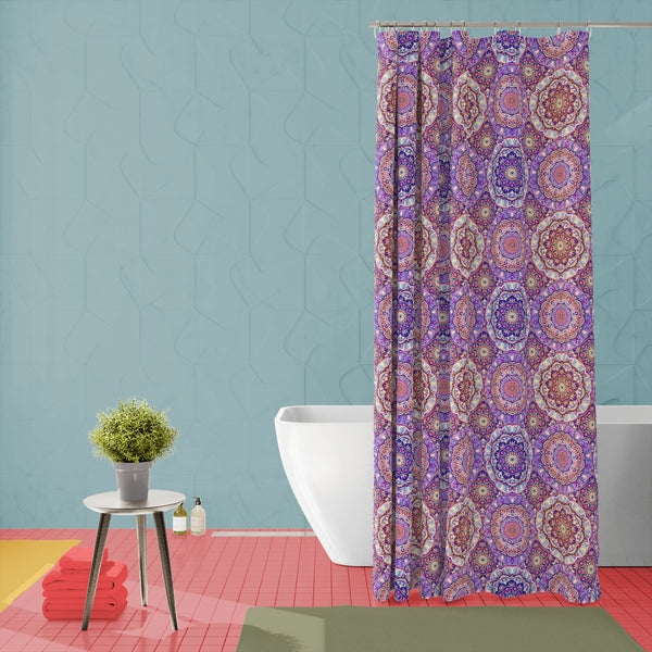 Vintage Ornament Mandala Washable Waterproof Shower Curtain-Shower Curtains-CUR_SH_EL-IC 5016687 IC 5016687, Abstract Expressionism, Abstracts, Allah, Ancient, Arabic, Art and Paintings, Asian, Bohemian, Botanical, Circle, Culture, Decorative, Digital, Digital Art, Drawing, Ethnic, Floral, Flowers, Graphic, Historical, Illustrations, Indian, Islam, Mandala, Medieval, Mexican, Nature, Patterns, Retro, Semi Abstract, Signs, Signs and Symbols, Traditional, Tribal, Turkish, Vintage, World Culture, ornament, was