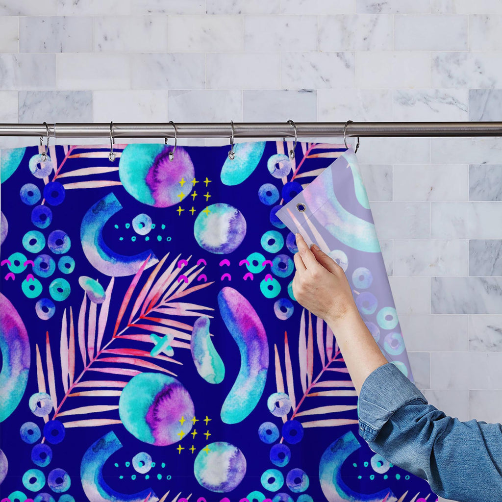 Tropical Leaf Strokes Washable Waterproof Shower Curtain-Shower Curtains-CUR_SH_EL-IC 5016690 IC 5016690, 70s, 80s, 90s, Abstract Expressionism, Abstracts, Art and Paintings, Botanical, Circle, Digital, Digital Art, Dots, Drawing, Floral, Flowers, Geometric, Geometric Abstraction, Graphic, Hipster, Illustrations, Minimalism, Modern Art, Nature, Patterns, Pop Art, Scenic, Semi Abstract, Signs, Signs and Symbols, Stripes, Tropical, Watercolour, leaf, strokes, washable, waterproof, shower, curtain, seamless, s