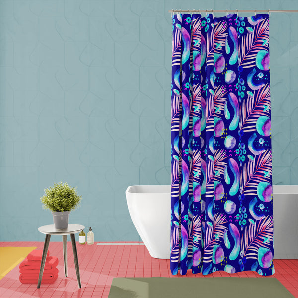 Tropical Leaf Strokes Washable Waterproof Shower Curtain-Shower Curtains-CUR_SH_EL-IC 5016690 IC 5016690, 70s, 80s, 90s, Abstract Expressionism, Abstracts, Art and Paintings, Botanical, Circle, Digital, Digital Art, Dots, Drawing, Floral, Flowers, Geometric, Geometric Abstraction, Graphic, Hipster, Illustrations, Minimalism, Modern Art, Nature, Patterns, Pop Art, Scenic, Semi Abstract, Signs, Signs and Symbols, Stripes, Tropical, Watercolour, leaf, strokes, washable, waterproof, polyester, shower, curtain, 