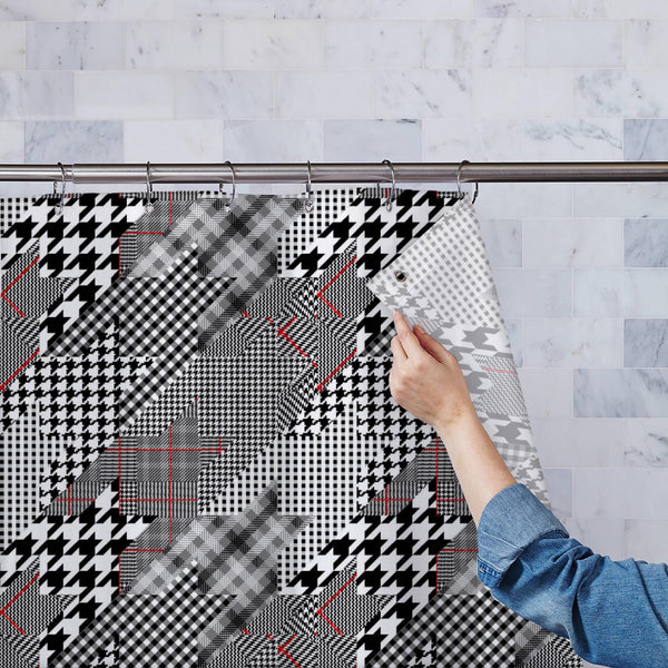 Geometrical Handstooth Washable Waterproof Shower Curtain-Shower Curtains-CUR_SH_EL-IC 5016691 IC 5016691, Abstract Expressionism, Abstracts, Art and Paintings, Celtic, Decorative, Fashion, Geometric, Geometric Abstraction, Houndstooth, Illustrations, Patterns, Plaid, Semi Abstract, Signs, Signs and Symbols, geometrical, handstooth, washable, waterproof, polyester, shower, curtain, eyelets, pattern, tartan, patchwork, seamless, abstract, dogtooth, patch, clothing, seam, vector, backdrop, background, bright,