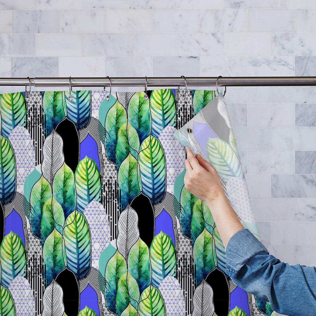 Heliconia Leaves Washable Waterproof Shower Curtain-Shower Curtains-CUR_SH_EL-IC 5016700 IC 5016700, Art and Paintings, Asian, Automobiles, Botanical, Digital, Digital Art, Floral, Flowers, Graphic, Hawaiian, Illustrations, Modern Art, Nature, Patterns, Scenic, Signs, Signs and Symbols, Transportation, Travel, Tropical, Vehicles, Watercolour, Wedding, heliconia, leaves, washable, waterproof, shower, curtain, pattern, plant, watercolor, seamless, flower, modern, wallpaper, jungle, spa, background, leaf, gree