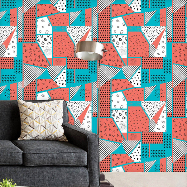 Abstract Patchwork Art D3 Wallpaper Roll-Wallpapers Peel & Stick-WAL_PA-IC 5016705 IC 5016705, 80s, 90s, Abstract Expressionism, Abstracts, Art and Paintings, Books, Circle, Decorative, Digital, Digital Art, Dots, Drawing, Fashion, Geometric, Geometric Abstraction, Graphic, Hand Drawn, Hipster, Illustrations, Modern Art, Patterns, Retro, Semi Abstract, Signs, Signs and Symbols, Triangles, abstract, patchwork, art, d3, peel, stick, vinyl, wallpaper, roll, non-pvc, self-adhesive, eco-friendly, water-repellent