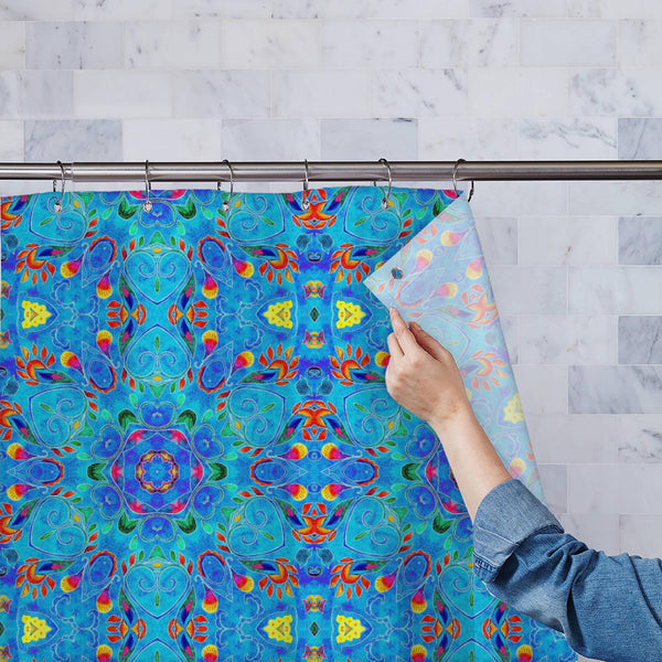 Watercolor Hand Drawn Mandalas Washable Waterproof Shower Curtain-Shower Curtains-CUR_SH_EL-IC 5016709 IC 5016709, Abstract Expressionism, Abstracts, African, Allah, Ancient, Arabic, Art and Paintings, Bohemian, Botanical, Culture, Decorative, Ethnic, Floral, Flowers, Geometric, Geometric Abstraction, Historical, Indian, Islam, Mandala, Medieval, Mexican, Nature, Patterns, Retro, Semi Abstract, Signs, Signs and Symbols, Traditional, Tribal, Vintage, Watercolour, World Culture, watercolor, hand, drawn, manda