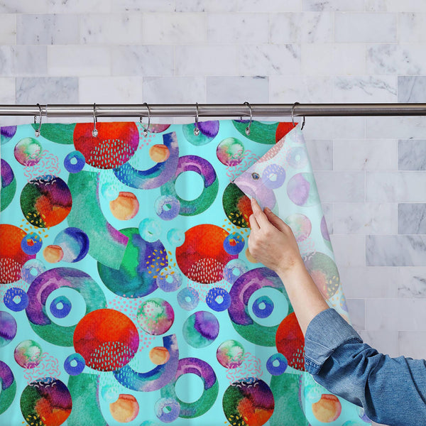 Artistic Watercolor Shapes Washable Waterproof Shower Curtain-Shower Curtains-CUR_SH_EL-IC 5016714 IC 5016714, Abstract Expressionism, Abstracts, Art and Paintings, Circle, Digital, Digital Art, Dots, Drawing, Fashion, Geometric, Geometric Abstraction, Graphic, Illustrations, Minimalism, Patterns, Retro, Semi Abstract, Signs, Signs and Symbols, Stripes, Watercolour, artistic, watercolor, shapes, washable, waterproof, polyester, shower, curtain, eyelets, abstract, pattern, arc, art, artwork, background, bauh