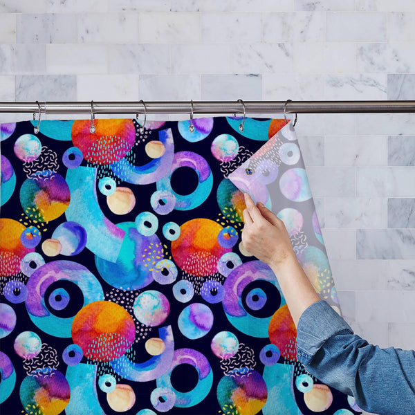 Geometric Shapes D1 Washable Waterproof Shower Curtain-Shower Curtains-CUR_SH_EL-IC 5016715 IC 5016715, Abstract Expressionism, Abstracts, Art and Paintings, Circle, Digital, Digital Art, Dots, Drawing, Fashion, Geometric, Geometric Abstraction, Graphic, Illustrations, Minimalism, Patterns, Retro, Semi Abstract, Signs, Signs and Symbols, Stripes, Watercolour, shapes, d1, washable, waterproof, polyester, shower, curtain, eyelets, pattern, seamless, abstract, bauhaus, doodle, watercolor, art, futuristic, tren