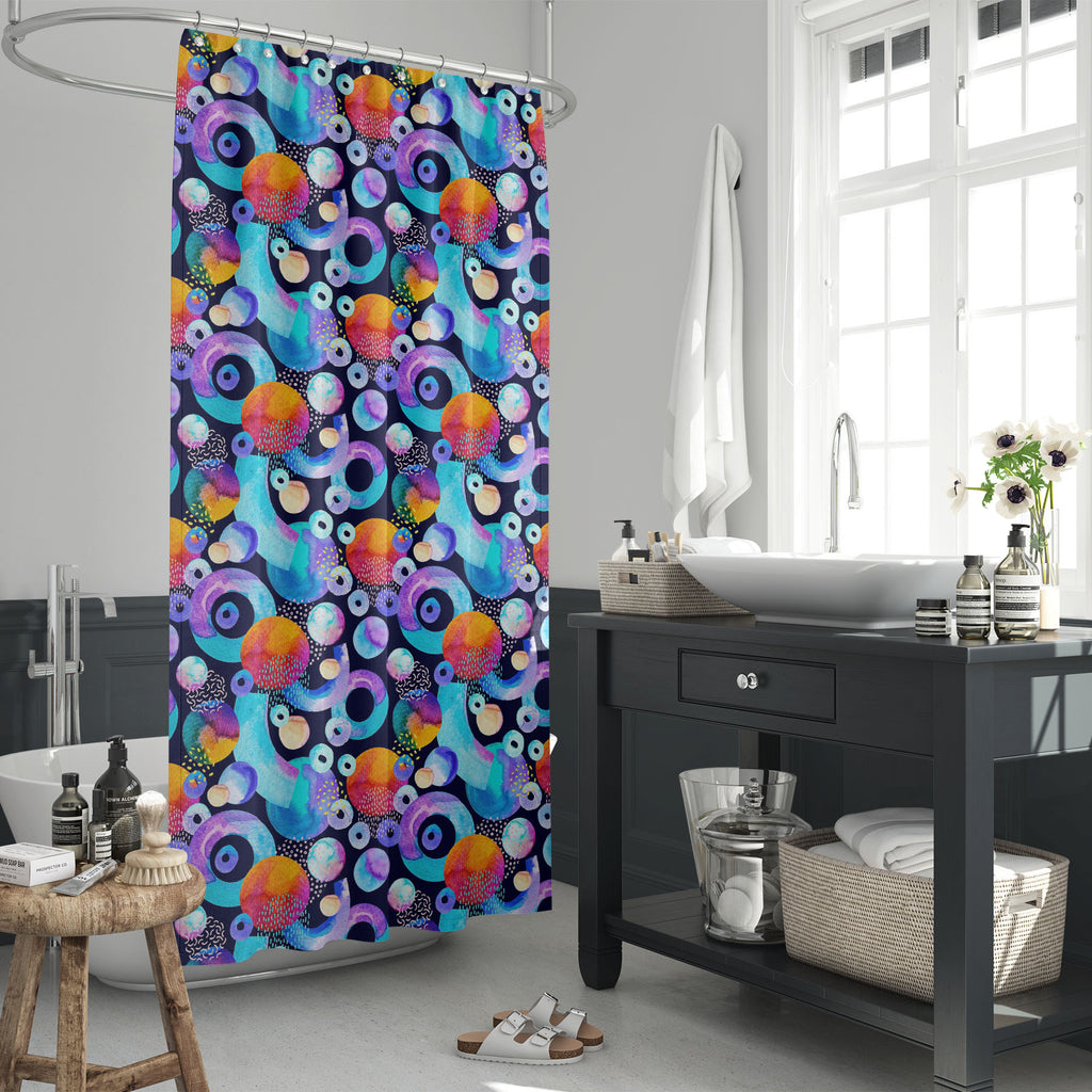 Geometric Shapes D1 Washable Waterproof Shower Curtain-Shower Curtains-CUR_SH_EL-IC 5016715 IC 5016715, Abstract Expressionism, Abstracts, Art and Paintings, Circle, Digital, Digital Art, Dots, Drawing, Fashion, Geometric, Geometric Abstraction, Graphic, Illustrations, Minimalism, Patterns, Retro, Semi Abstract, Signs, Signs and Symbols, Stripes, Watercolour, shapes, d1, washable, waterproof, shower, curtain, pattern, seamless, abstract, bauhaus, doodle, watercolor, art, futuristic, trendy, arc, artwork, ba