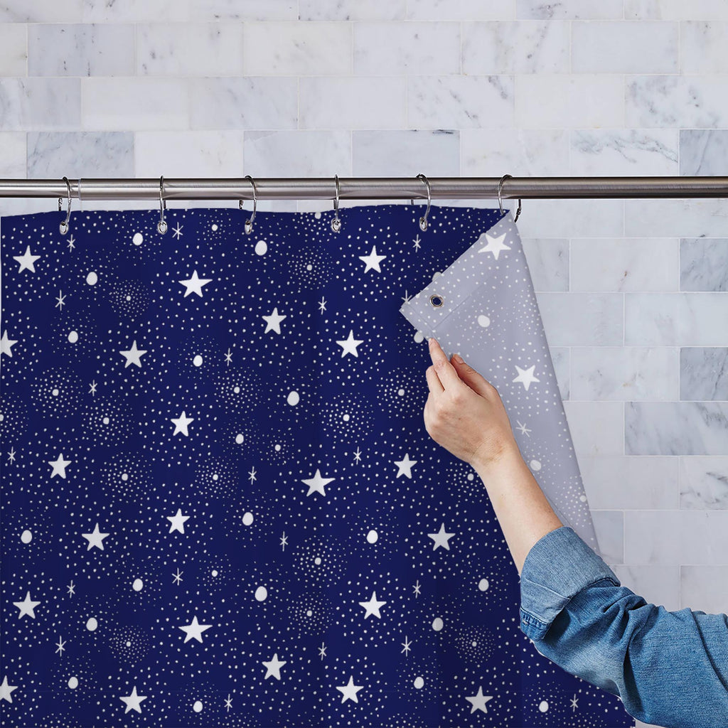 Hand Drawn Stars and Dots Washable Waterproof Shower Curtain-Shower Curtains-CUR_SH_EL-IC 5016734 IC 5016734, Abstract Expressionism, Abstracts, Astronomy, Baby, Bohemian, Children, Cosmology, Digital, Digital Art, Graphic, Hand Drawn, Illustrations, Kids, Modern Art, Patterns, Scandinavian, Semi Abstract, Signs, Signs and Symbols, Sketches, Space, Stars, hand, drawn, and, dots, washable, waterproof, shower, curtain, pattern, galaxy, repeat, cute, line, outline, print, star, card, child, modern, seamless, v