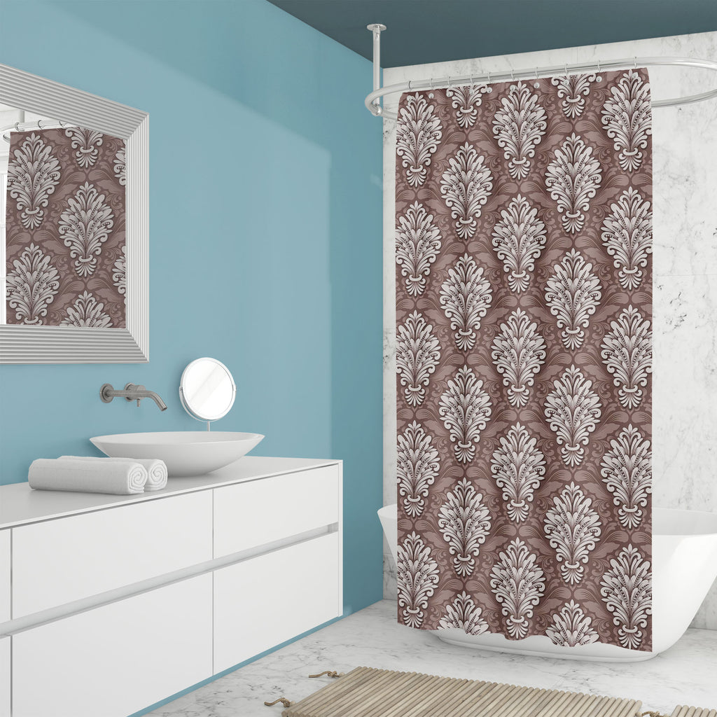 3D Damask Pattern Washable Waterproof Shower Curtain-Shower Curtains-CUR_SH_EL-IC 5016738 IC 5016738, 3D, Ancient, Baroque, Black and White, Botanical, Damask, Decorative, Digital, Digital Art, Floral, Flowers, Graphic, Historical, Illustrations, Medieval, Nature, Patterns, Pets, Retro, Rococo, Signs, Signs and Symbols, Victorian, Vintage, White, pattern, washable, waterproof, shower, curtain, wallpaper, seamless, design, carpet, vector, antique, royal, textile, wall, backdrop, background, classic, classica