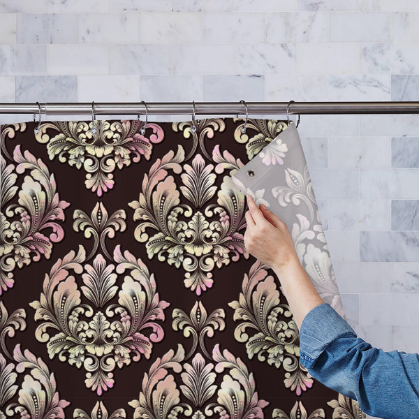 Damask Texture D1 Washable Waterproof Shower Curtain-Shower Curtains-CUR_SH_EL-IC 5016744 IC 5016744, 3D, Ancient, Baroque, Botanical, Damask, Decorative, Digital, Digital Art, Floral, Flowers, Graphic, Historical, Illustrations, Medieval, Nature, Patterns, Pets, Retro, Rococo, Signs, Signs and Symbols, Vintage, Watercolour, texture, d1, washable, waterproof, polyester, shower, curtain, eyelets, pattern, seamless, flower, wallpaper, design, vector, antique, luxury, royal, watercolor, backdrop, background, b