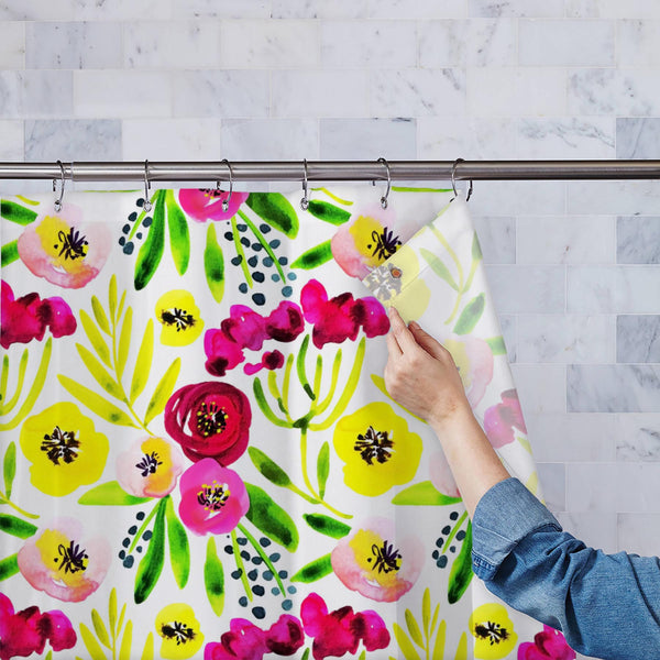 Watercolor Floral Pattern D54 Washable Waterproof Shower Curtain-Shower Curtains-CUR_SH_EL-IC 5016746 IC 5016746, Art and Paintings, Botanical, Floral, Flowers, Gouache, Illustrations, Nature, Patterns, Scenic, Signs, Signs and Symbols, Watercolour, watercolor, pattern, d54, washable, waterproof, polyester, shower, curtain, eyelets, art, backdrop, background, beige, bloom, blue, decoration, design, flower, garden, green, illustration, leaf, paint, paper, peony, petal, pink, plant, purple, ranunculus, seamle