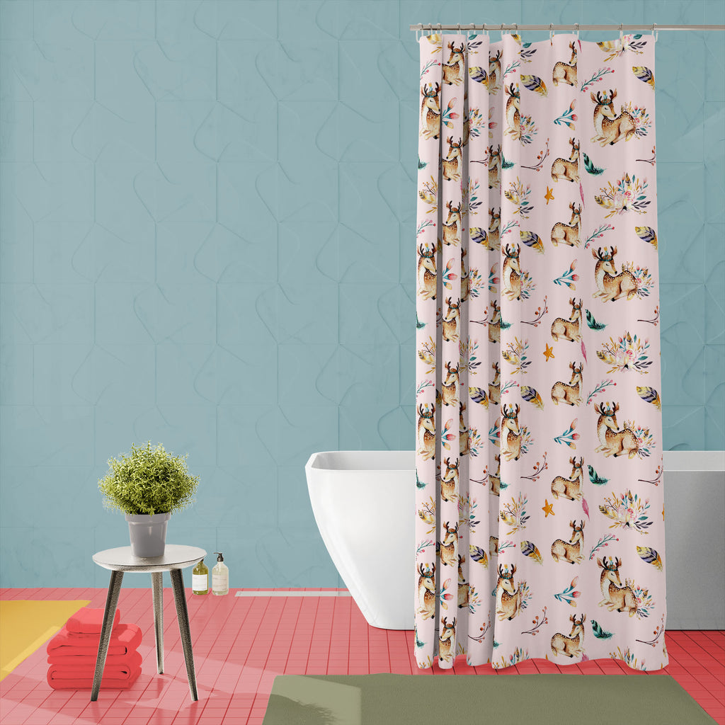 Baby Animals D2 Washable Waterproof Shower Curtain-Shower Curtains-CUR_SH_EL-IC 5016759 IC 5016759, Animals, Animated Cartoons, Art and Paintings, Baby, Birthday, Black and White, Botanical, Caricature, Cartoons, Children, Drawing, Family, Floral, Flowers, Holidays, Illustrations, Kids, Nature, Patterns, Pets, Signs, Signs and Symbols, Watercolour, White, d2, washable, waterproof, shower, curtain, pattern, kid, animal, background, deer, fun, nursery, aquarelle, art, bear, bunny, card, cartoon, celebration, 