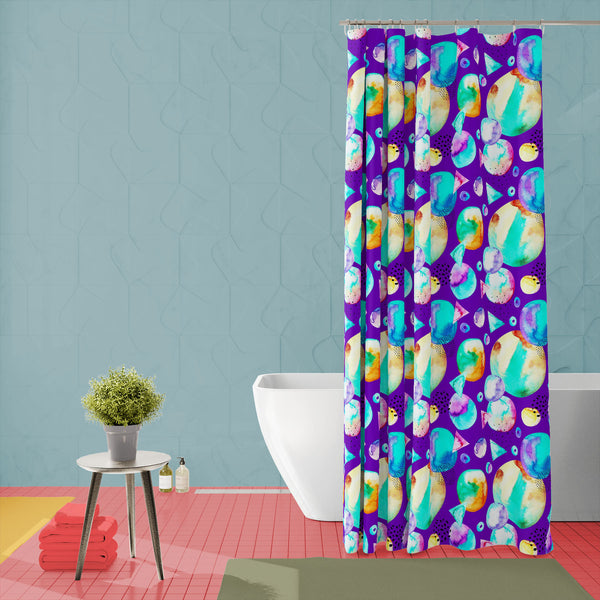 Abstract Watercolor Shapes D7 Washable Waterproof Shower Curtain-Shower Curtains-CUR_SH_EL-IC 5016761 IC 5016761, 70s, 80s, Abstract Expressionism, Abstracts, Art and Paintings, Black and White, Circle, Digital, Digital Art, Dots, Drawing, Fashion, Geometric, Geometric Abstraction, Graphic, Hipster, Illustrations, Minimalism, Patterns, Retro, Semi Abstract, Signs, Signs and Symbols, Stripes, Triangles, Watercolour, White, abstract, watercolor, shapes, d7, washable, waterproof, polyester, shower, curtain, ey