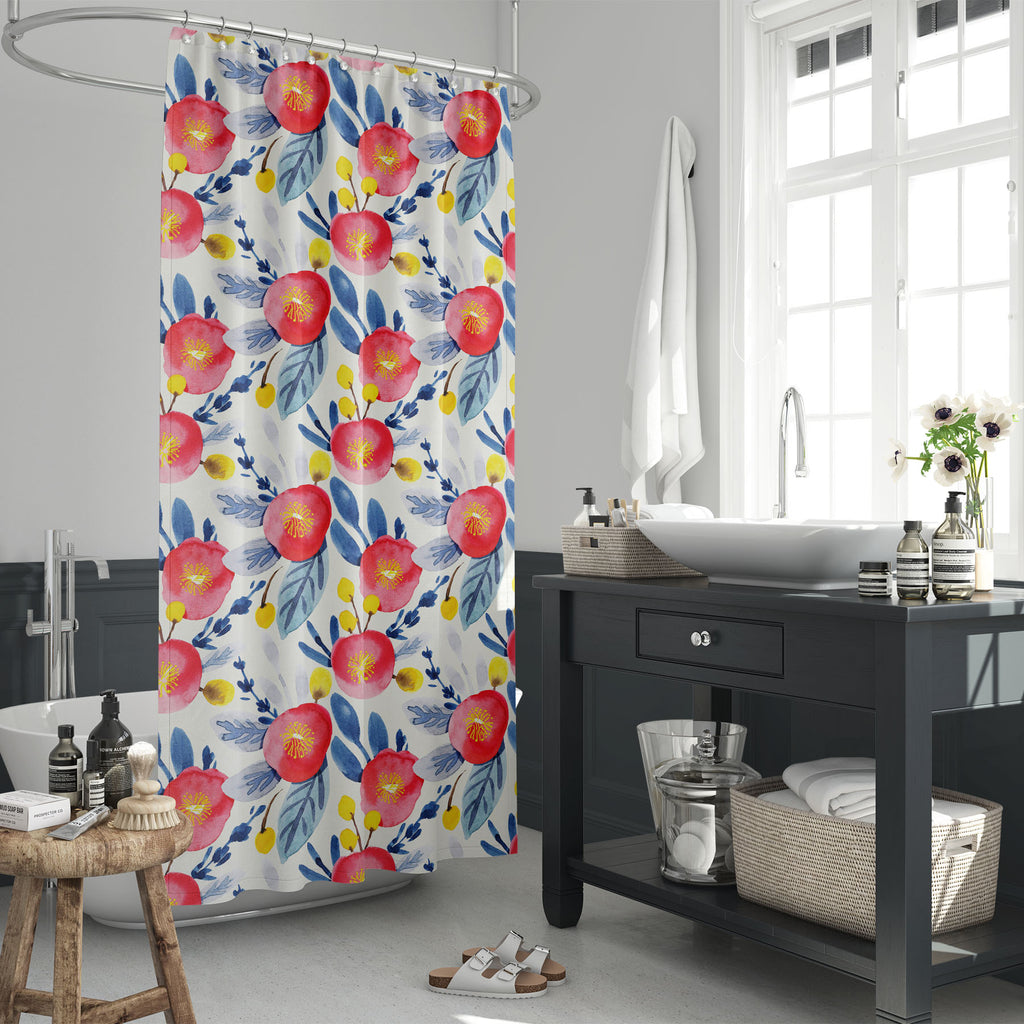 Botanical Design D1 Washable Waterproof Shower Curtain-Shower Curtains-CUR_SH_EL-IC 5016771 IC 5016771, Ancient, Art and Paintings, Botanical, Floral, Flowers, Gouache, Historical, Illustrations, Medieval, Nature, Patterns, Scenic, Signs, Signs and Symbols, Vintage, Watercolour, design, d1, washable, waterproof, shower, curtain, flower, illustration, pattern, art, backdrop, background, beige, bloom, garden, leaf, paint, paper, petal, pink, poppy, purple, ranunculus, seamless, summer, teal, textile, texture,