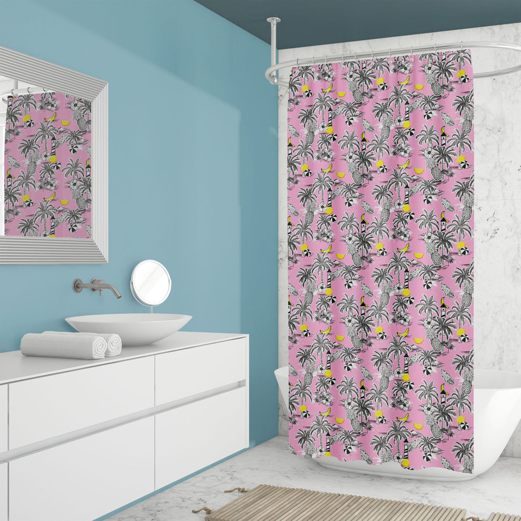 Island Landscape Washable Waterproof Shower Curtain-Shower Curtains-CUR_SH_EL-IC 5016786 IC 5016786, Art and Paintings, Automobiles, Botanical, Digital, Digital Art, Drawing, Fashion, Floral, Flowers, Graphic, Hawaiian, Illustrations, Landscapes, Nature, Patterns, Scenic, Signs, Signs and Symbols, Transportation, Travel, Tropical, Vehicles, island, landscape, washable, waterproof, shower, curtain, pattern, coconut, flower, tree, seamless, vector, art, background, beach, beautiful, blue, caribbean, colorful,