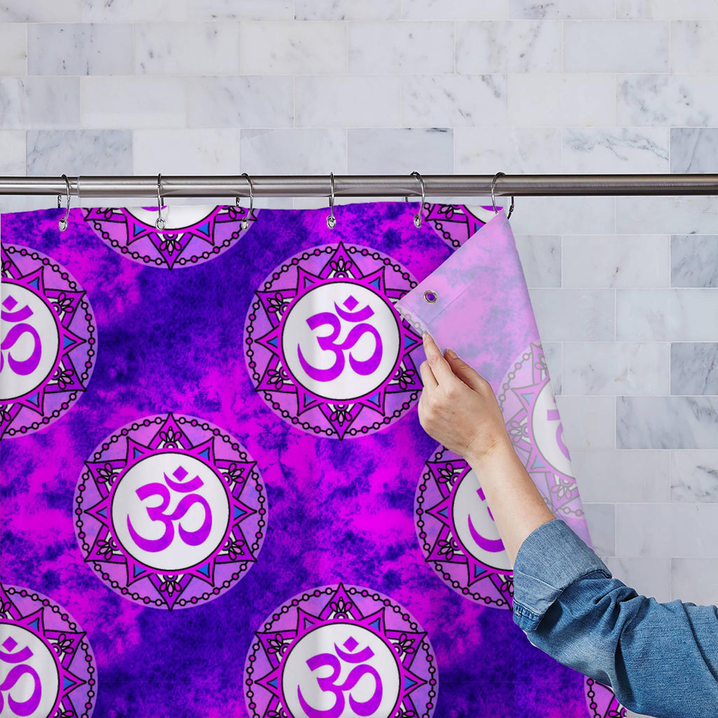 Grunge Mystic Hindu Om Washable Waterproof Shower Curtain-Shower Curtains-CUR_SH_EL-IC 5016795 IC 5016795, Abstract Expressionism, Abstracts, Asian, Buddhism, Culture, Ethnic, Festivals, Festivals and Occasions, Festive, God Buddha, God Shiv, Hinduism, Indian, Mandala, Patterns, Religion, Religious, Semi Abstract, Signs, Signs and Symbols, Spiritual, Symbols, Traditional, Tribal, Watercolour, World Culture, grunge, mystic, hindu, om, washable, waterproof, shower, curtain, abstract, asia, aum, background, bu