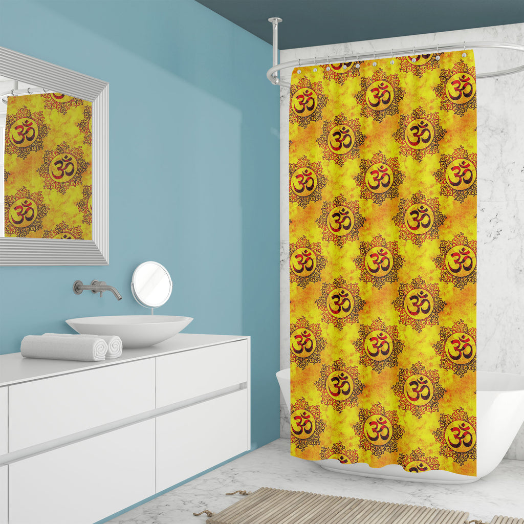 Mystic Hindu Om Sign Washable Waterproof Shower Curtain-Shower Curtains-CUR_SH_EL-IC 5016796 IC 5016796, Abstract Expressionism, Abstracts, Asian, Buddhism, Culture, Ethnic, Festivals, Festivals and Occasions, Festive, God Buddha, God Shiv, Hinduism, Indian, Mandala, Patterns, Religion, Religious, Semi Abstract, Signs, Signs and Symbols, Spiritual, Symbols, Traditional, Tribal, Watercolour, World Culture, mystic, hindu, om, sign, washable, waterproof, shower, curtain, lotus, wallpaper, abstract, asia, aum, 