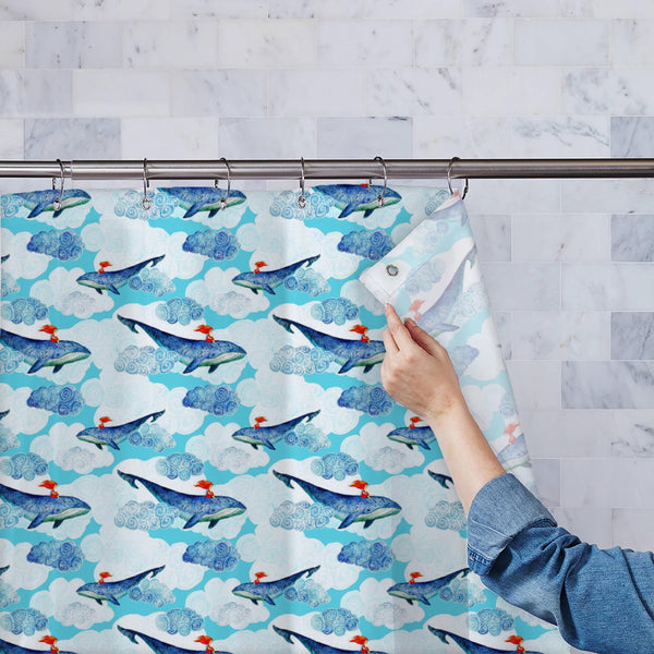 Wavy Sea Story Washable Waterproof Shower Curtain-Shower Curtains-CUR_SH_EL-IC 5016823 IC 5016823, Ancient, Animals, Art and Paintings, Automobiles, Baby, Children, Drawing, Fashion, Historical, Illustrations, Kids, Medieval, Nature, Patterns, Scenic, Signs, Signs and Symbols, Transportation, Travel, Vehicles, Vintage, Watercolour, wavy, sea, story, washable, waterproof, polyester, shower, curtain, eyelets, air, animal, art, background, beautiful, beauty, blue, childish, clouds, cloudscape, creative, cute, 