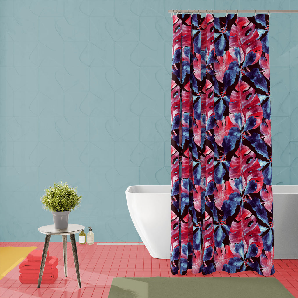 Palm and Hibiscus Jungle Washable Waterproof Shower Curtain-Shower Curtains-CUR_SH_EL-IC 5016824 IC 5016824, Abstract Expressionism, Abstracts, Art and Paintings, Black, Black and White, Botanical, Drawing, Fashion, Floral, Flowers, Hawaiian, Nature, Patterns, Retro, Semi Abstract, Watercolour, palm, and, hibiscus, jungle, washable, waterproof, shower, curtain, pattern, tropic, rapport, seamless, background, flower, indigo, watercolor, beautiful, exotic, summer, abstract, allover, aloha, amazing, art, beach