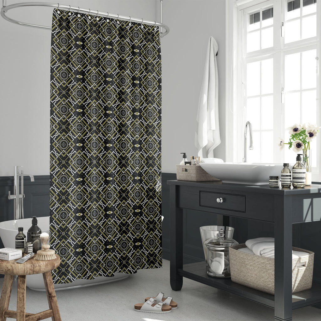 Forgotten Gods Washable Waterproof Shower Curtain-Shower Curtains-CUR_SH_EL-IC 5016828 IC 5016828, Abstract Expressionism, Abstracts, Ancient, Astrology, Astronomy, Cosmology, Culture, Decorative, Ethnic, Folk Art, Hipster, Historical, Horoscope, Illustrations, Medieval, Patterns, Religion, Religious, Science Fiction, Semi Abstract, Space, Spiritual, Steampunk, Sun Signs, Traditional, Tribal, Vintage, World Culture, Zodiac, forgotten, gods, washable, waterproof, shower, curtain, mystic, pattern, wallpaper, 