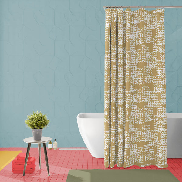 Japanese Shibori Triangle D2 Washable Waterproof Shower Curtain-Shower Curtains-CUR_SH_EL-IC 5016837 IC 5016837, Abstract Expressionism, Abstracts, Black and White, Chinese, Culture, Ethnic, Fashion, Geometric, Geometric Abstraction, Ikat, Illustrations, Japanese, Modern Art, Patterns, Retro, Semi Abstract, Shibori, Signs, Signs and Symbols, Traditional, Triangles, Tribal, Watercolour, White, World Culture, triangle, d2, washable, waterproof, polyester, shower, curtain, eyelets, pattern, boho, organic, abst