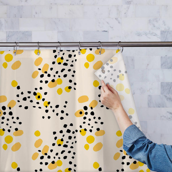 Abstract Modern Dots Washable Waterproof Shower Curtain-Shower Curtains-CUR_SH_EL-IC 5016840 IC 5016840, Abstract Expressionism, Abstracts, Ancient, Art and Paintings, Black, Black and White, Circle, Digital, Digital Art, Dots, Drawing, Fashion, Graphic, Hand Drawn, Hipster, Historical, Illustrations, Medieval, Modern Art, Patterns, Semi Abstract, Signs, Signs and Symbols, Vintage, abstract, modern, washable, waterproof, polyester, shower, curtain, eyelets, paint, dot, pattern, stroke, brush, seamless, vect