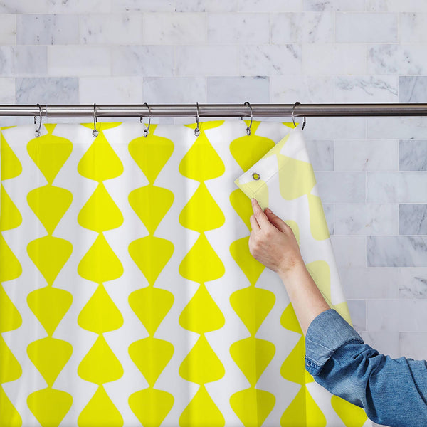 Yellow White Modern Style Washable Waterproof Shower Curtain-Shower Curtains-CUR_SH_EL-IC 5016842 IC 5016842, Abstract Expressionism, Abstracts, Art and Paintings, Black and White, Digital, Digital Art, Drawing, Fashion, Graphic, Illustrations, Modern Art, Paintings, Patterns, Pets, Semi Abstract, Signs, Signs and Symbols, White, yellow, modern, style, washable, waterproof, polyester, shower, curtain, eyelets, pattern, abstract, big, blanket, blinds, bright, carpet, cloth, clothes, composition, contemporary