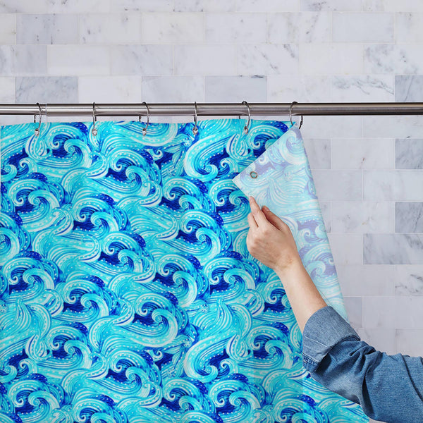 Watercolor Sea Flow Washable Waterproof Shower Curtain-Shower Curtains-CUR_SH_EL-IC 5016871 IC 5016871, Abstract Expressionism, Abstracts, Art and Paintings, Decorative, Holidays, Illustrations, Inspirational, Motivation, Motivational, Patterns, Semi Abstract, Signs, Signs and Symbols, Watercolour, watercolor, sea, flow, washable, waterproof, polyester, shower, curtain, eyelets, abstract, art, background, beach, bending, blue, bubble, color, curl, curves, decoration, depth, design, draw, fabric, float, foam