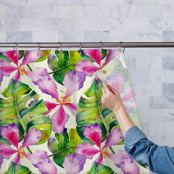 Hawaiian Watercolor Hibiscus Washable Waterproof Shower Curtain-Shower Curtains-CUR_SH_EL-IC 5016878 IC 5016878, Abstract Expressionism, Abstracts, Ancient, Black and White, Botanical, Fashion, Floral, Flowers, Hawaiian, Historical, Medieval, Nature, Patterns, Semi Abstract, Signs, Signs and Symbols, Tropical, Vintage, Watercolour, White, watercolor, hibiscus, washable, waterproof, polyester, shower, curtain, eyelets, abstract, allover, backdrop, background, banana, beach, corsage, decoration, design, exoti