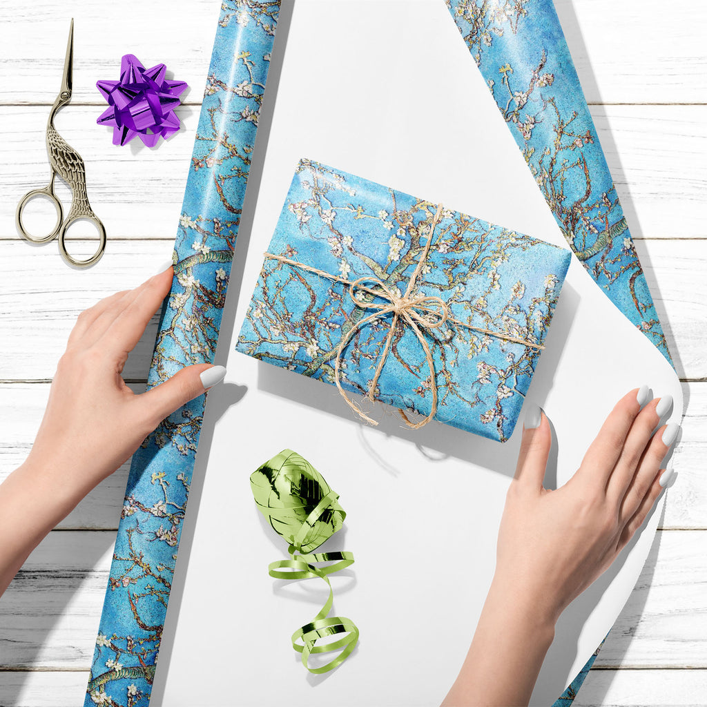 3D Almond Blossoms by Vincent Van Gogh Art & Craft Gift Wrapping Paper-Wrapping Papers-WRP_PP-IC 5016884 IC 5016884, 3D, Abstract Expressionism, Abstracts, Art and Paintings, Botanical, Drawing, Floral, Flowers, Illustrations, Modern Art, Nature, Patterns, Semi Abstract, Signs, Signs and Symbols, almond, blossoms, by, vincent, van, gogh, art, craft, gift, wrapping, paper, wallpaper, seamless, pattern, background, paint, tree, abstract, design, branches, modern, spring, style, texture, blue, brush, canvas, c