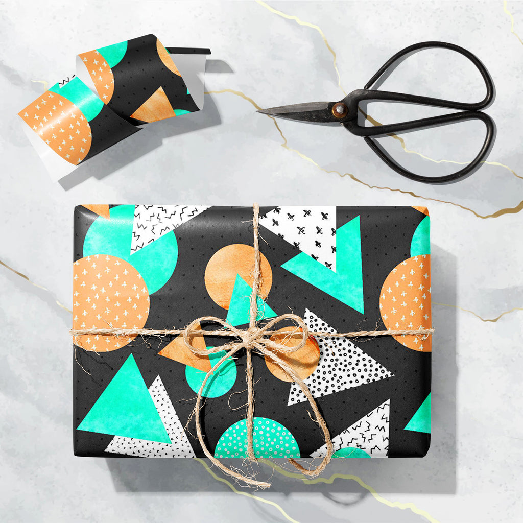Abstract Triangles Circles Art & Craft Gift Wrapping Paper - Wrapping Papers - ArtzFolio.com