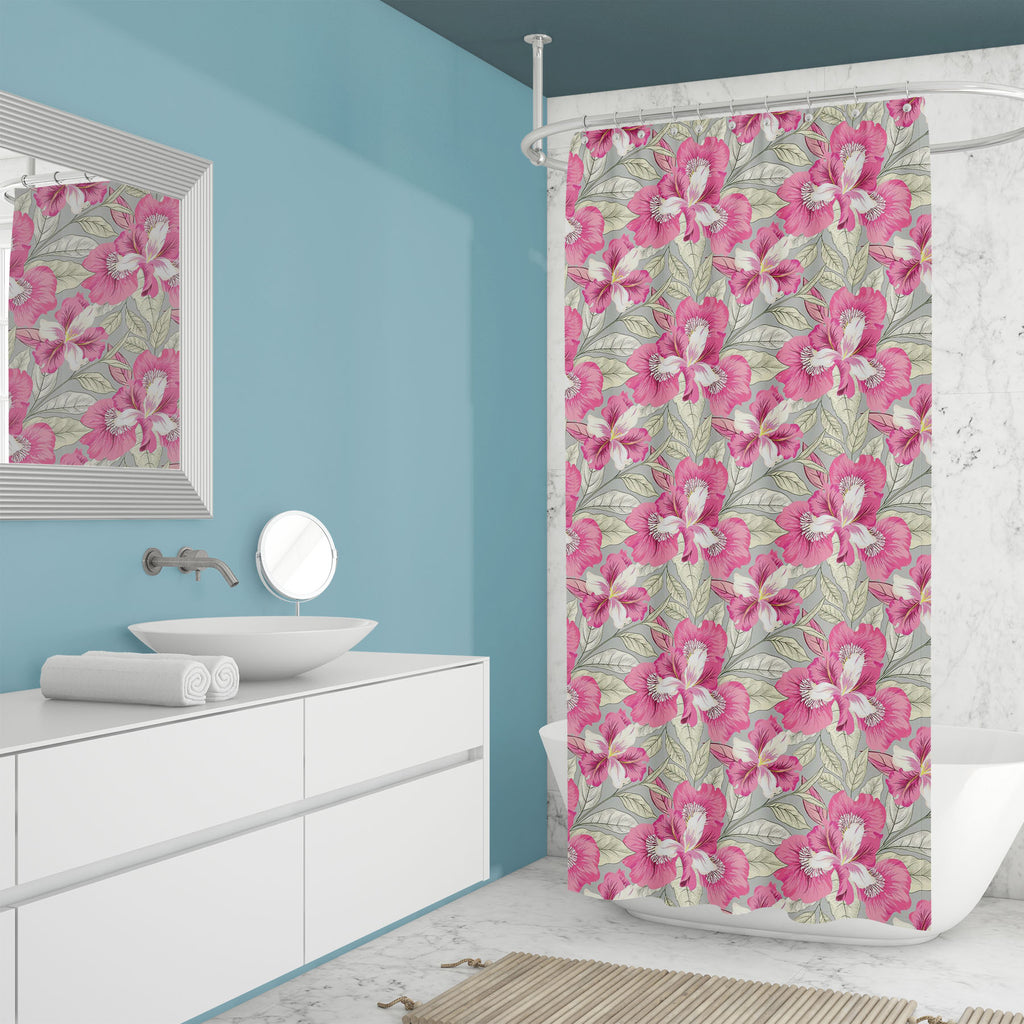 Botanical Floral D6 Washable Waterproof Shower Curtain-Shower Curtains-CUR_SH_EL-IC 5016933 IC 5016933, Ancient, Art and Paintings, Botanical, Decorative, Drawing, Fashion, Floral, Flowers, Historical, Holidays, Illustrations, Medieval, Nature, Patterns, Scenic, Signs, Signs and Symbols, Tropical, Vintage, d6, washable, waterproof, shower, curtain, pattern, seamless, textile, bloom, bouquet, design, pastel, spring, art, artistic, backdrop, background, blossom, border, branch, card, classic, cute, daisy, dec