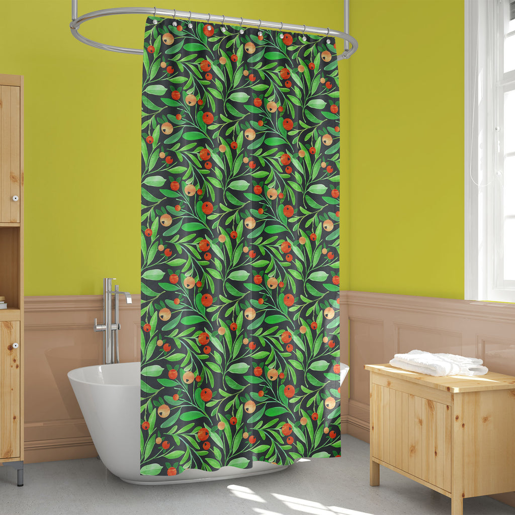 Botanical Leaves D3 Washable Waterproof Shower Curtain-Shower Curtains-CUR_SH_EL-IC 5016969 IC 5016969, Ancient, Art and Paintings, Botanical, Floral, Flowers, Gouache, Historical, Illustrations, Medieval, Nature, Patterns, Scenic, Seasons, Signs, Signs and Symbols, Vintage, Watercolour, leaves, d3, washable, waterproof, shower, curtain, art, wallpaper, backdrop, background, berry, decoration, design, flower, garden, green, illustration, leaf, paint, paper, pattern, pink, plant, print, red, seamless, season