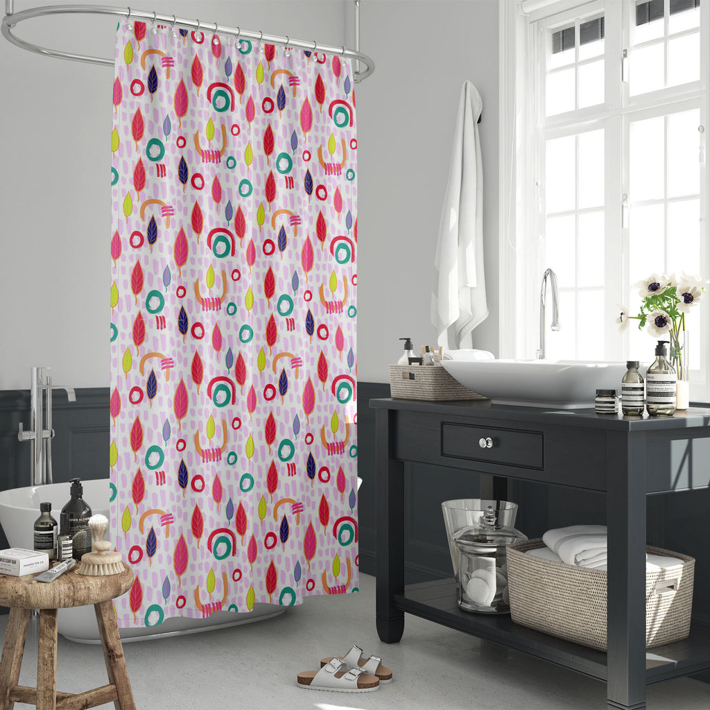 Abstract Floral Pattern D2 Washable Waterproof Shower Curtain-Shower Curtains-CUR_SH_EL-IC 5016976 IC 5016976, 80s, 90s, Abstract Expressionism, Abstracts, Ancient, Art and Paintings, Baby, Birthday, Books, Botanical, Children, Decorative, Floral, Flowers, Hipster, Historical, Illustrations, Kids, Medieval, Nature, Patterns, Pop Art, Scandinavian, Scenic, Semi Abstract, Signs, Signs and Symbols, Triangles, Vintage, Wedding, abstract, pattern, d2, washable, waterproof, shower, curtain, advertising, art, arty