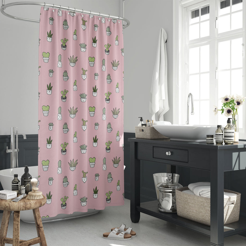 Hand-Drawn Cactus D4 Washable Waterproof Shower Curtain-Shower Curtains-CUR_SH_EL-IC 5016978 IC 5016978, Animated Cartoons, Art and Paintings, Baby, Black and White, Botanical, Caricature, Cartoons, Children, Decorative, Digital, Digital Art, Drawing, Floral, Flowers, Graphic, Icons, Illustrations, Kids, Mexican, Nature, Patterns, Scenic, Signs, Signs and Symbols, Watercolour, White, hand-drawn, cactus, d4, washable, waterproof, shower, curtain, llama, watercolor, art, background, botany, cacti, card, carto