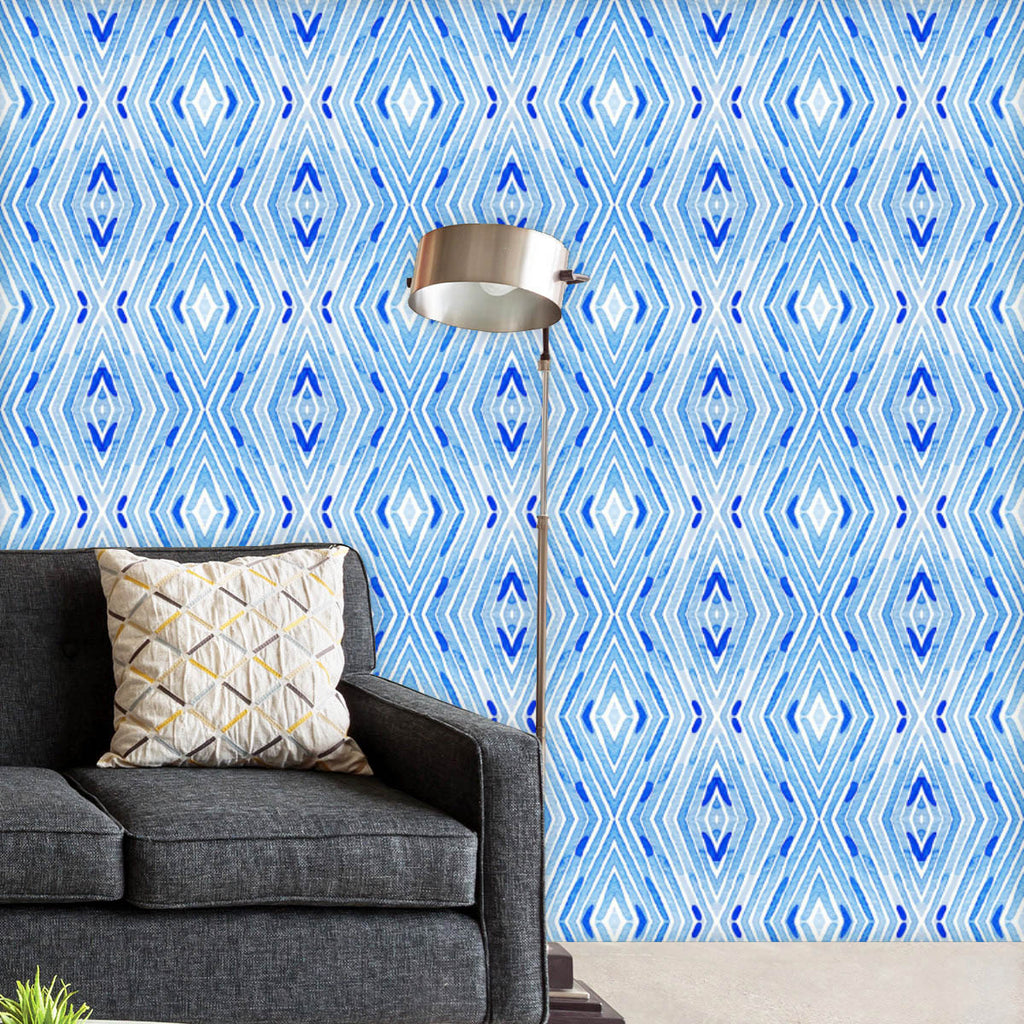 Blue Watercolor Stripes Wallpaper Roll-Wallpapers Peel & Stick-WAL_PA-IC 5016999 IC 5016999, Abstract Expressionism, Abstracts, Allah, Arabic, Art and Paintings, Aztec, Chevron, Culture, Diamond, Digital, Digital Art, Ethnic, Fashion, Geometric, Geometric Abstraction, Graphic, Ikat, Islam, Mandala, Paisley, Patterns, Persian, Pets, Semi Abstract, Signs, Signs and Symbols, Stripes, Traditional, Tribal, Watercolour, World Culture, blue, watercolor, wallpaper, roll, pattern, handpainted, abstract, aquarelle, a