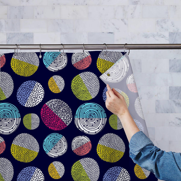 Abstract Polka Dot Washable Waterproof Shower Curtain-Shower Curtains-CUR_SH_EL-IC 5017025 IC 5017025, Abstract Expressionism, Abstracts, African, Ancient, Art and Paintings, Black, Black and White, Circle, Decorative, Digital, Digital Art, Dots, Fashion, Geometric, Geometric Abstraction, Graphic, Historical, Holidays, Illustrations, Medieval, Modern Art, Patterns, Retro, Semi Abstract, Signs, Signs and Symbols, Symbols, Vintage, White, abstract, polka, dot, washable, waterproof, polyester, shower, curtain,