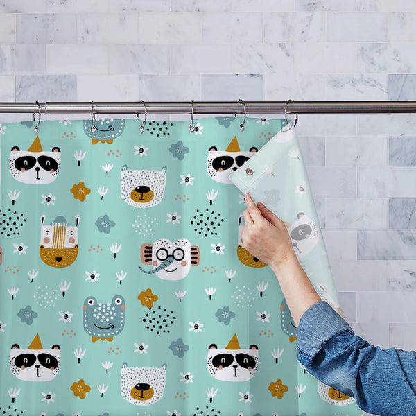 Baby Animals D3 Washable Waterproof Shower Curtain-Shower Curtains-CUR_SH_EL-IC 5017079 IC 5017079, Animals, Animated Cartoons, Art and Paintings, Baby, Birds, Botanical, Caricature, Cartoons, Children, Floral, Flowers, Illustrations, Kids, Nature, Patterns, Scandinavian, Signs, Signs and Symbols, d3, washable, waterproof, polyester, shower, curtain, eyelets, background, cute, animal, frog, jungle, pattern, art, bear, blue, card, cartoon, character, child, childish, decoration, design, dog, doodle, elephant