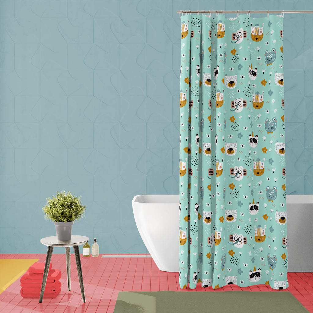 Baby Animals D3 Washable Waterproof Shower Curtain-Shower Curtains-CUR_SH_EL-IC 5017079 IC 5017079, Animals, Animated Cartoons, Art and Paintings, Baby, Birds, Botanical, Caricature, Cartoons, Children, Floral, Flowers, Illustrations, Kids, Nature, Patterns, Scandinavian, Signs, Signs and Symbols, d3, washable, waterproof, shower, curtain, background, cute, animal, frog, jungle, pattern, art, bear, blue, card, cartoon, character, child, childish, decoration, design, dog, doodle, elephant, exotic, fabric, fa