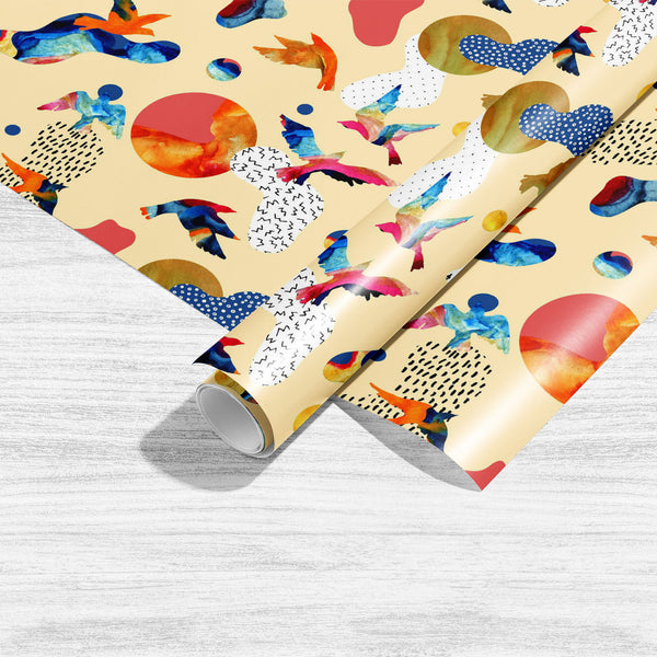 Abstract Flying Bird Art & Craft Gift Wrapping Paper-Wrapping Papers-WRP_PP-IC 5017090 IC 5017090, 80s, Abstract Expressionism, Abstracts, Art and Paintings, Birds, Circle, Collages, Digital, Digital Art, Dots, Geometric, Geometric Abstraction, Graphic, Illustrations, Patterns, Semi Abstract, Signs, Signs and Symbols, Stripes, Watercolour, abstract, flying, bird, art, craft, gift, wrapping, paper, sheet, plain, smooth, effect, background, bauhaus, bend, collage, color, colorful, curve, dash, design, doodle,