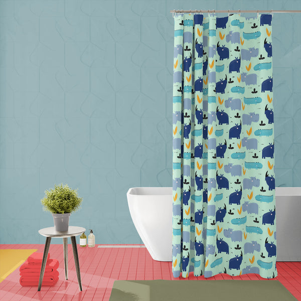 Abstract African Animals Washable Waterproof Shower Curtain-Shower Curtains-CUR_SH_EL-IC 5017096 IC 5017096, African, Animals, Animated Cartoons, Art and Paintings, Baby, Black, Black and White, Botanical, Caricature, Cartoons, Children, Comics, Digital, Digital Art, Drawing, Fashion, Floral, Flowers, Graphic, Illustrations, Kids, Nature, Patterns, Scandinavian, Scenic, Signs, Signs and Symbols, White, abstract, washable, waterproof, polyester, shower, curtain, eyelets, cute, pattern, zoo, alligator, animal