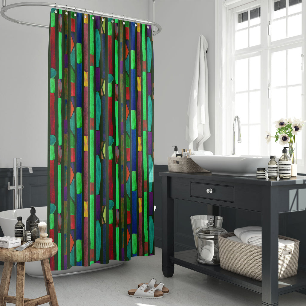 Green Kaleidoscope Cross D2 Washable Waterproof Shower Curtain-Shower Curtains-CUR_SH_EL-IC 5017120 IC 5017120, Abstract Expressionism, Abstracts, African, Art and Paintings, Cubism, Culture, Digital, Digital Art, Ethnic, Fashion, Geometric, Geometric Abstraction, Graphic, Illustrations, Modern Art, Patterns, Retro, Semi Abstract, Stripes, Traditional, Tribal, Watercolour, World Culture, green, kaleidoscope, cross, d2, washable, waterproof, shower, curtain, abstract, art, artist, artistic, background, bauha