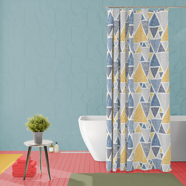 Doodle Style Triangles Washable Waterproof Shower Curtain-Shower Curtains-CUR_SH_EL-IC 5017126 IC 5017126, Abstract Expressionism, Abstracts, Ancient, Art and Paintings, Aztec, Black and White, Digital, Digital Art, Dots, Fashion, Geometric, Geometric Abstraction, Graphic, Hipster, Historical, Illustrations, Medieval, Modern Art, Patterns, Retro, Semi Abstract, Signs, Signs and Symbols, Triangles, Vintage, White, doodle, style, washable, waterproof, polyester, shower, curtain, eyelets, cute, modern, pattern