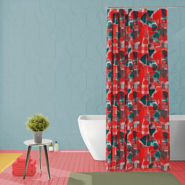 Bauhaus Pattern Stripes D4 Washable Waterproof Shower Curtain-Shower Curtains-CUR_SH_EL-IC 5017132 IC 5017132, Abstract Expressionism, Abstracts, African, Art and Paintings, Cubism, Digital, Digital Art, Drawing, Fashion, Geometric, Geometric Abstraction, Graphic, Illustrations, Modern Art, Patterns, Semi Abstract, Signs, Signs and Symbols, Splatter, Stripes, Watercolour, bauhaus, pattern, d4, washable, waterproof, polyester, shower, curtain, eyelets, teal, texture, abstract, artist, artwork, background, bl