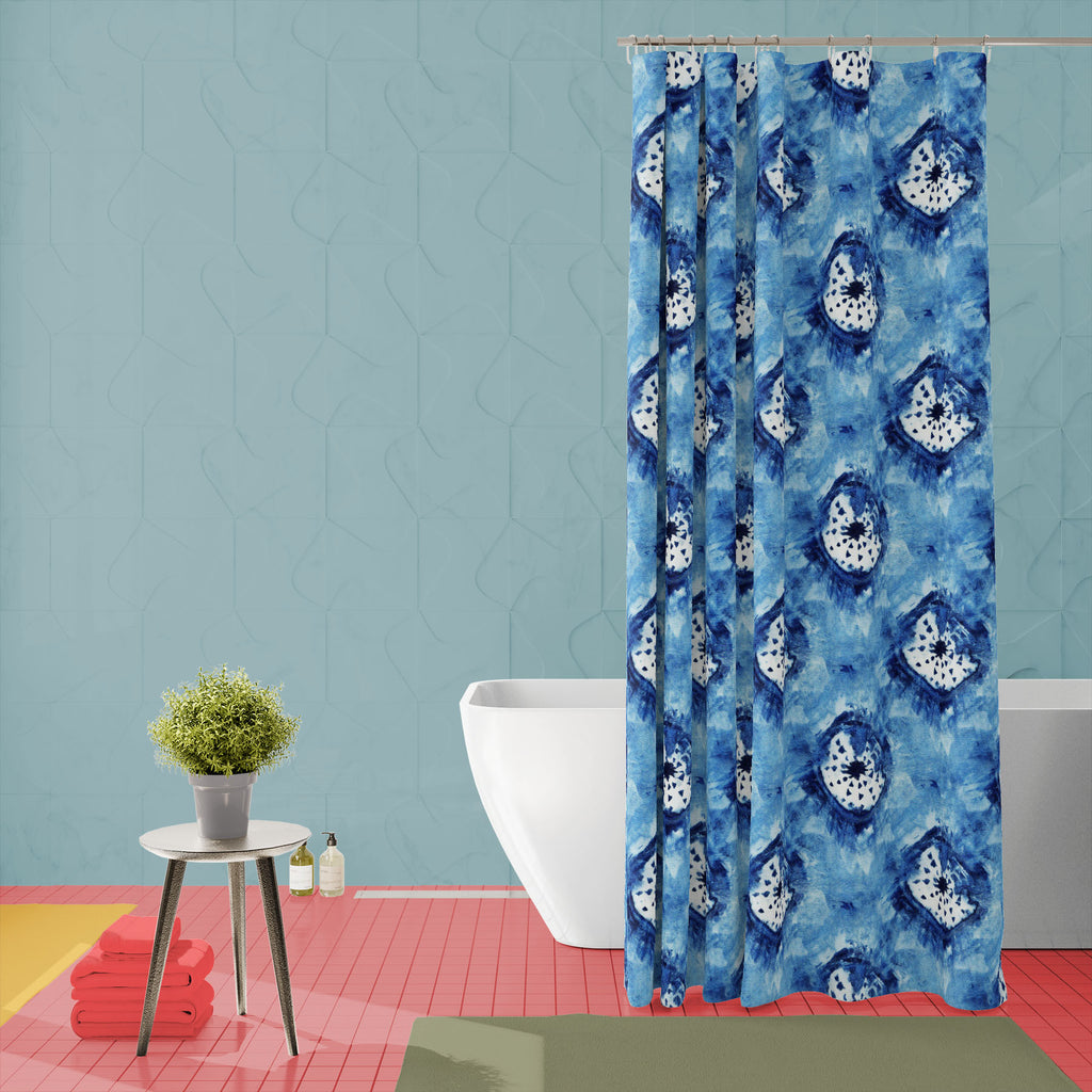 Shibori Batik Style Washable Waterproof Shower Curtain-Shower Curtains-CUR_SH_EL-IC 5017155 IC 5017155, Abstract Expressionism, Abstracts, Art and Paintings, Black and White, Culture, Decorative, Digital, Digital Art, Ethnic, Fashion, Graphic, Illustrations, Japanese, Paintings, Patterns, Retro, Semi Abstract, Shibori, Signs, Signs and Symbols, Traditional, Tribal, Watercolour, White, World Culture, batik, style, washable, waterproof, shower, curtain, 1960, print, seamless, abstract, art, artistic, backdrop