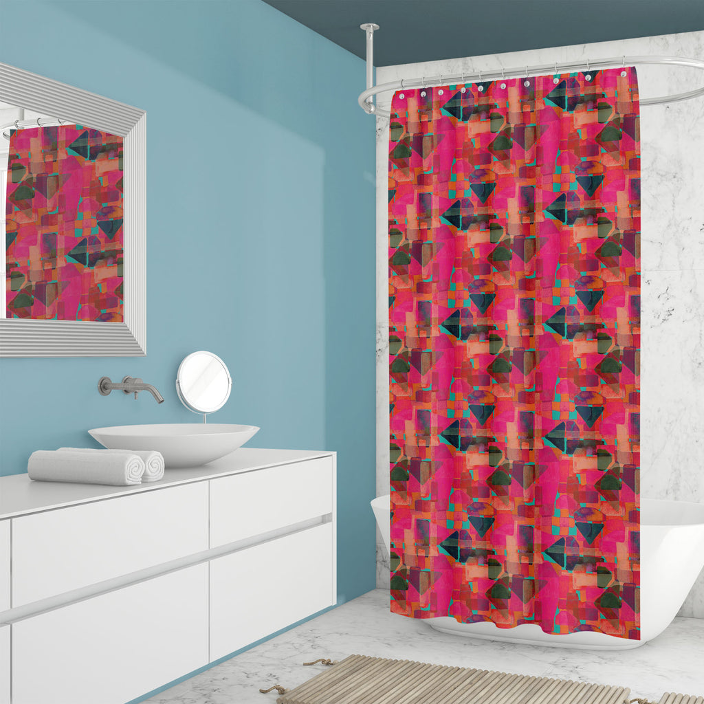 Bauhaus Pattern Stripes D6 Washable Waterproof Shower Curtain-Shower Curtains-CUR_SH_EL-IC 5017171 IC 5017171, 70s, Abstract Expressionism, Abstracts, Art and Paintings, Cubism, Culture, Digital, Digital Art, Drawing, Ethnic, Fashion, Geometric, Geometric Abstraction, Graphic, Illustrations, Modern Art, Patterns, Semi Abstract, Sketches, Splatter, Stripes, Traditional, Tribal, Watercolour, World Culture, bauhaus, pattern, d6, washable, waterproof, shower, curtain, abstract, background, block, colorful, cont