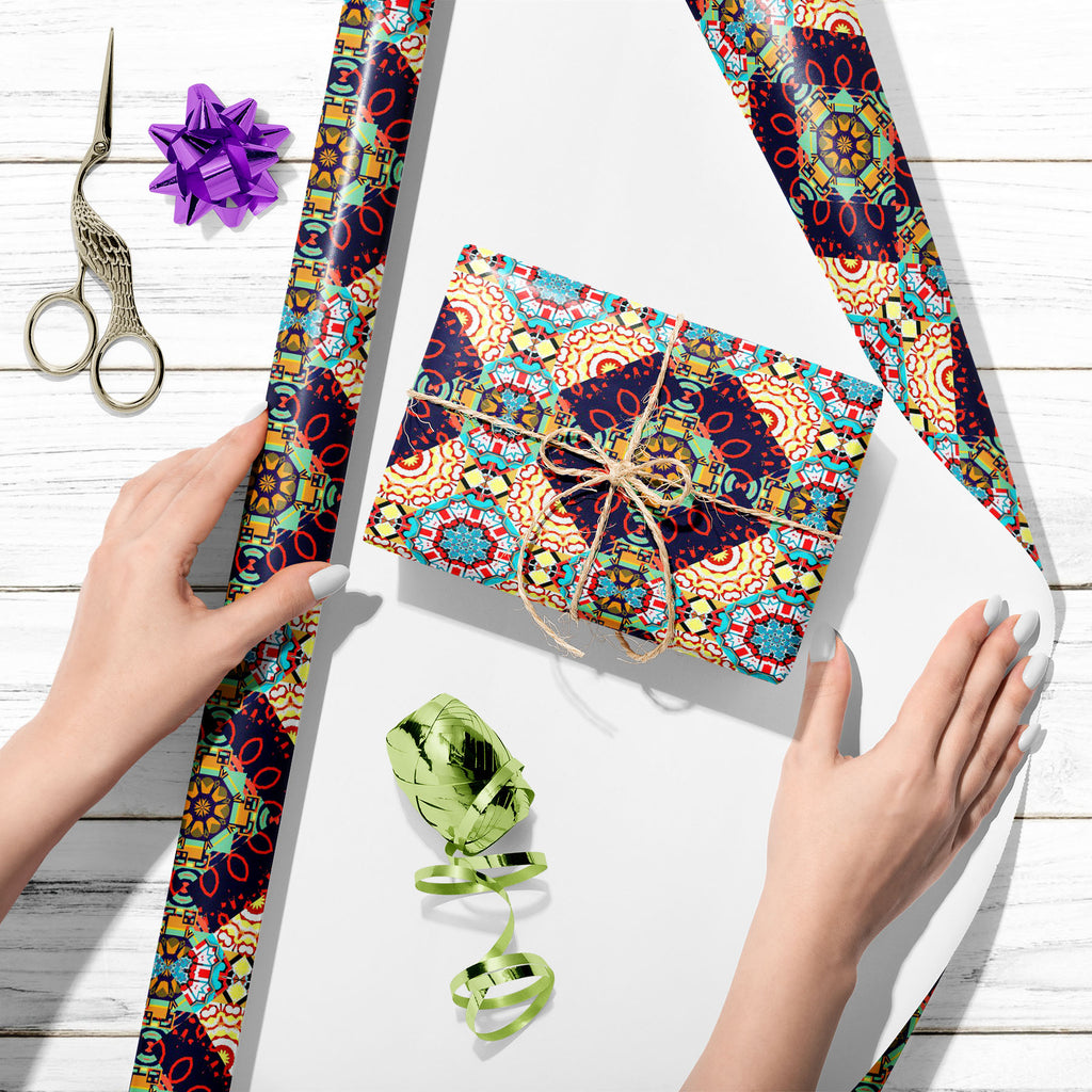 Abstract Colorful Squares Art & Craft Gift Wrapping Paper - Wrapping Papers - ArtzFolio.com