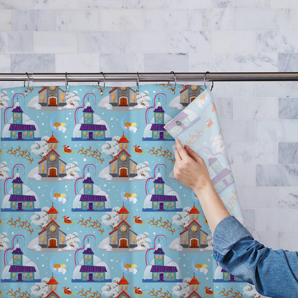 Merry Christmas and Happy New Year D2 Washable Waterproof Shower Curtain-Shower Curtains-CUR_SH_EL-IC 5017178 IC 5017178, Ancient, Architecture, Automobiles, Christianity, Cities, City Views, Historical, Holidays, Illustrations, Jesus, Landmarks, Landscapes, Medieval, Mother Mary, Patterns, Places, Religion, Religious, Scenic, Transportation, Travel, Vehicles, Vintage, merry, christmas, and, happy, new, year, d2, washable, waterproof, polyester, shower, curtain, eyelets, advent, background, bethlehem, birth